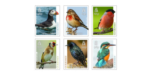 Europa stamps depict singing Bailiwick birds