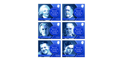 Alderney's Blue Plaque figures celebrated on stamps