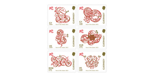 Guernsey Post completes Chinese New Year Series with 'Year of the Snake' stamps