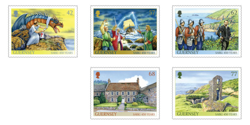 Stamps celebrate Sark's 450th Anniversary as a Fief to the Crown