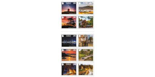 Set of 10 Stamps (5xGY, 5xUK)