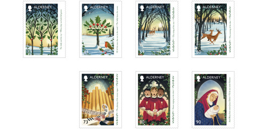 Festive stamps for Guernsey and Alderney