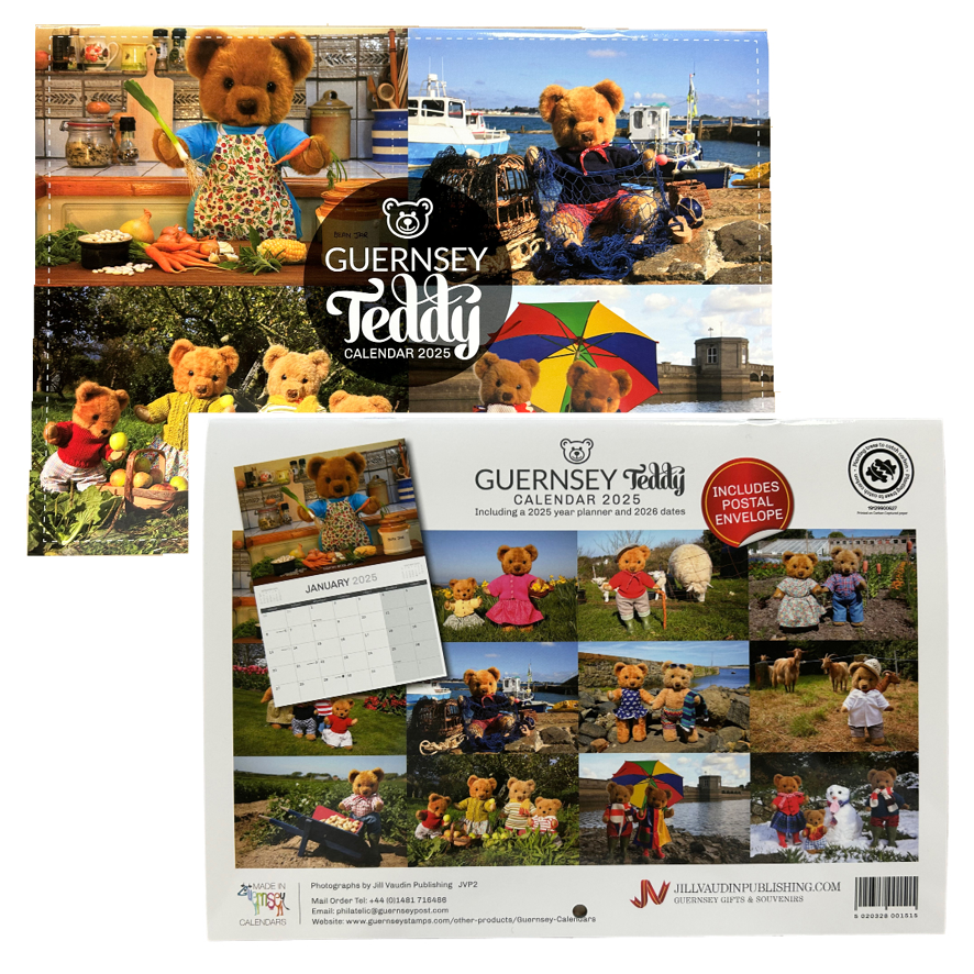 Guernsey Teddy A4 Calendar 2025