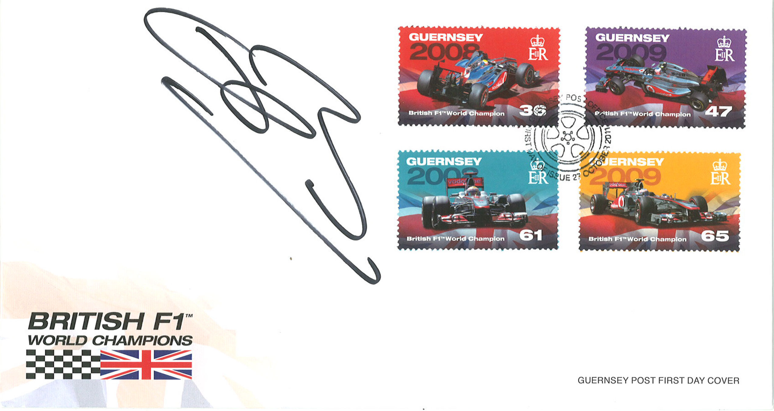 First Day Cover (Signed by Jenson Button)