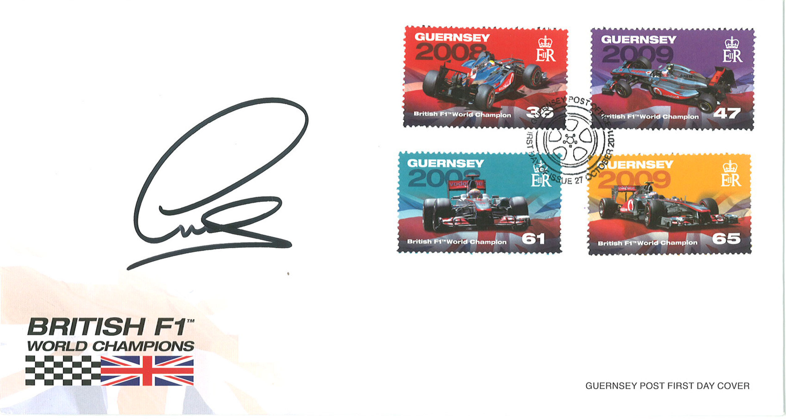 First Day Cover (Signed by Lewis Hamilton)